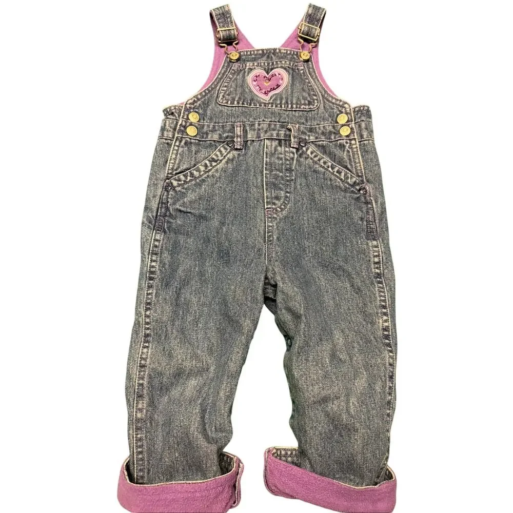 Y2K The Children’s Place Fleece Lined Overalls 18 month